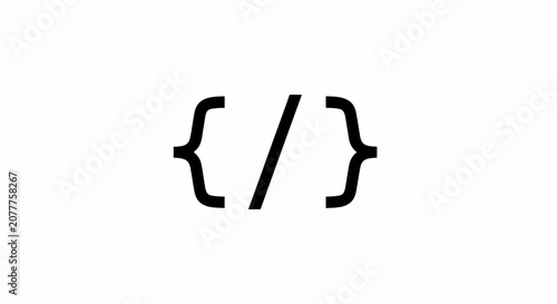 A symbolic representation of code or programming, a graphic vector illustration.