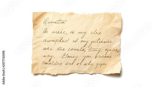 Old parchment paper with handwritten cursive letter.
