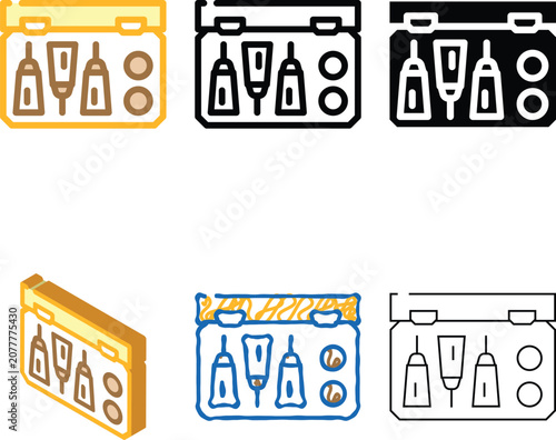 Fotografía first aid kit with antidote color icon vector