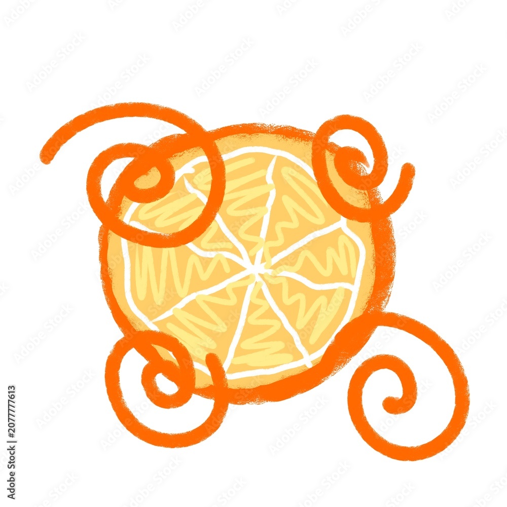 Fotografie an orange and sweety fruit