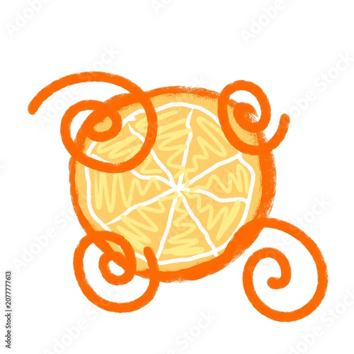 Konstfotografi an orange and sweety fruit