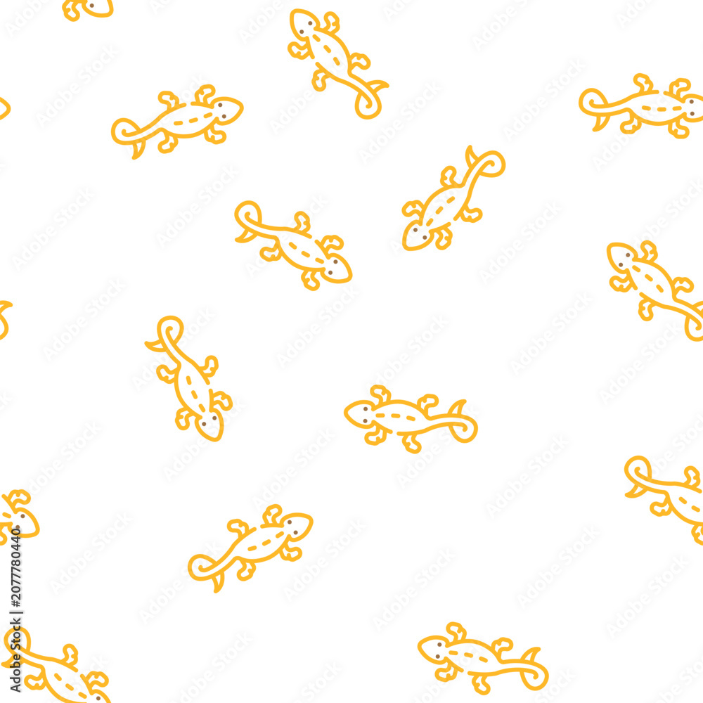 Fototapeta premium lizard animal vector seamless pattern lizard animal sign illustration