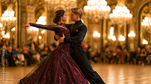 Elegant Dance Performance in Grand Hall