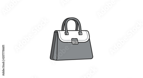 Elegant Handbag with Classic Design and Secure Clasp.