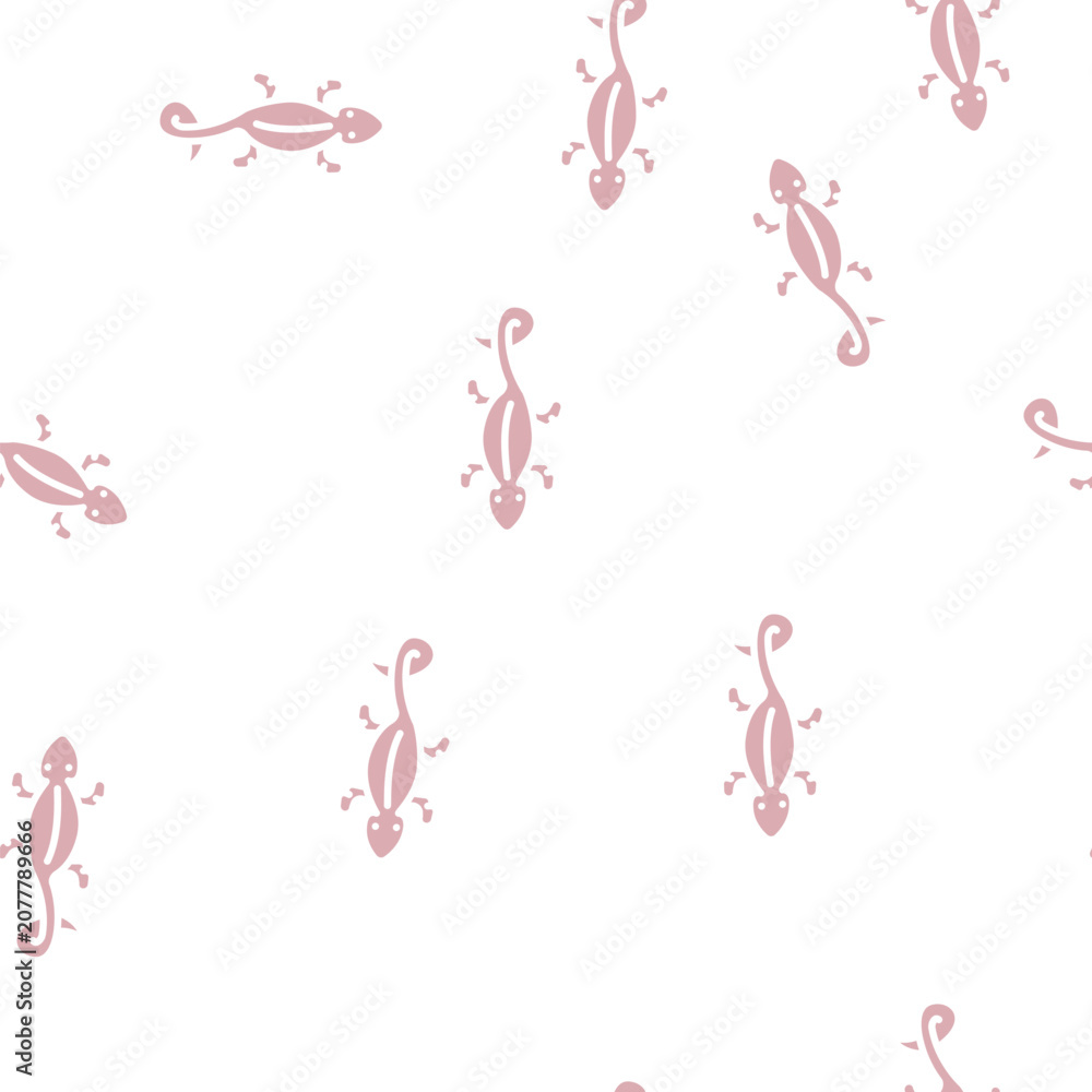 Fototapeta premium lizard animal glyph vector seamless pattern. lizard animal signthin illustration