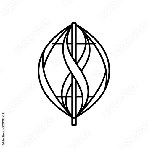 Detailed Black Metallic Ornate Object Design.