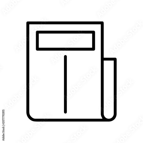 Simple black line file folder icon.