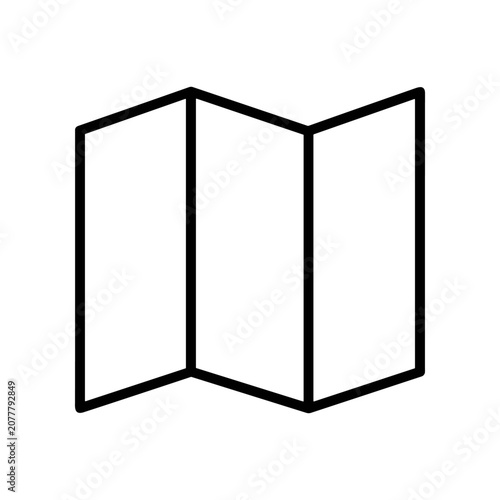 Black folded paper or brochure template.