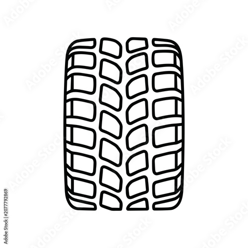 Tire Tread Pattern Close Up View.
