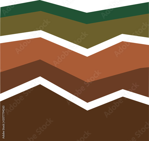 Abstract layered soil ground strata icon vector design