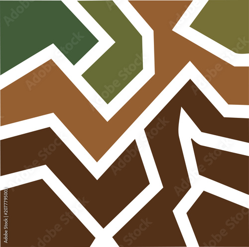 Abstract geometric camouflage land texture icon vector illustration