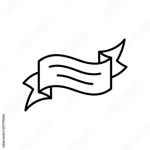 Ribbon banner icon graphic symbol.