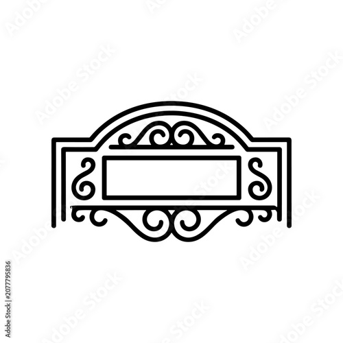 Decorative Label Sign Plaque Design.