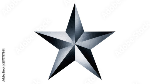 фотографія Brushed metal five-pointed star shape