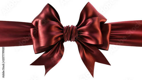 Fotografija Burgundy Satin Ribbon Bow