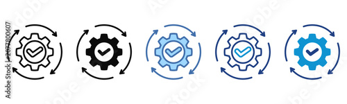 Konstfotografi Recovery icon set multiple style collection