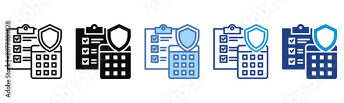 Fotografie Preparedness icon set multiple style collection