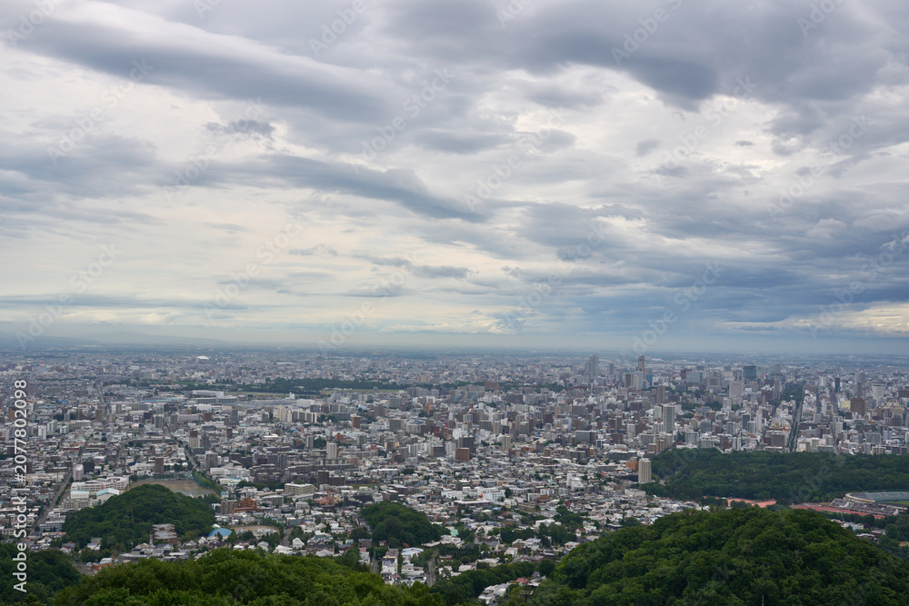 Fototapeta premium 【札幌】大倉山から眺める札幌市街の風景