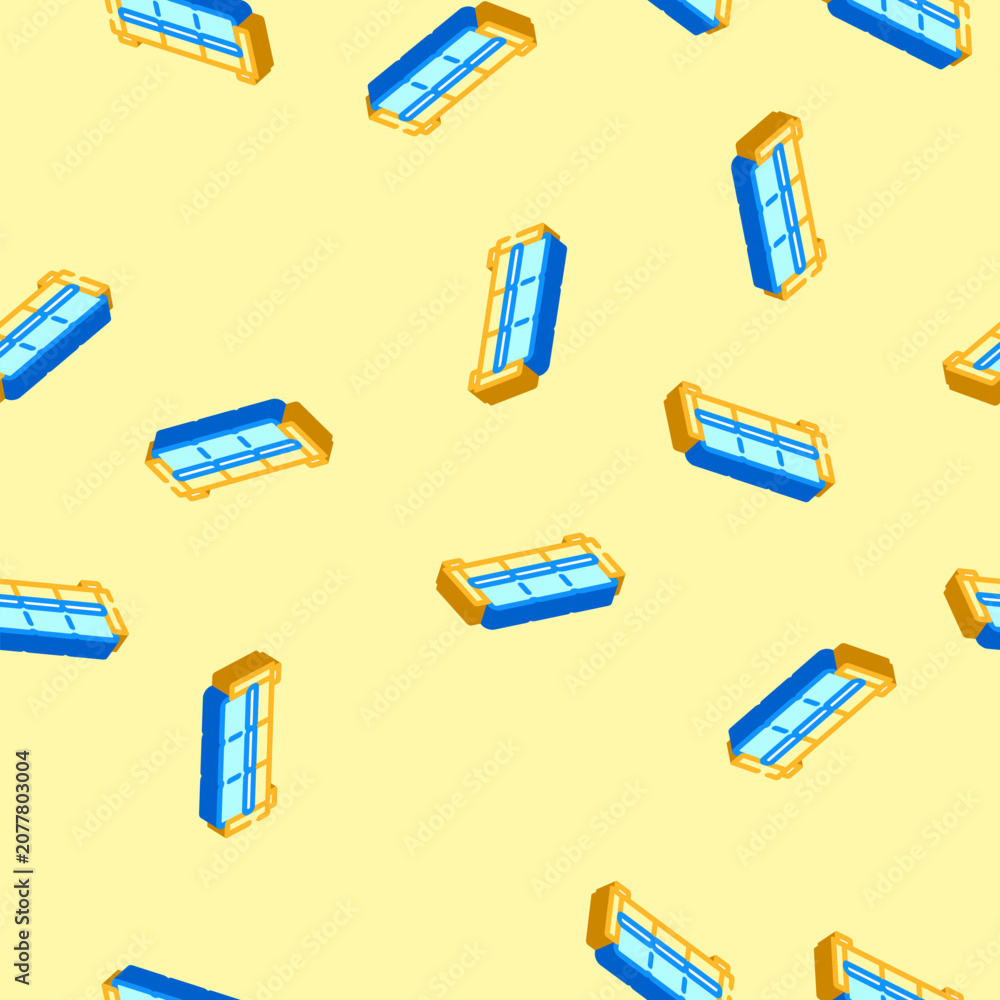 Fototapeta premium outdoor sofa outdoor furniture isometric seamless pattern. outdoor sofa outdoor furniture sign illustration