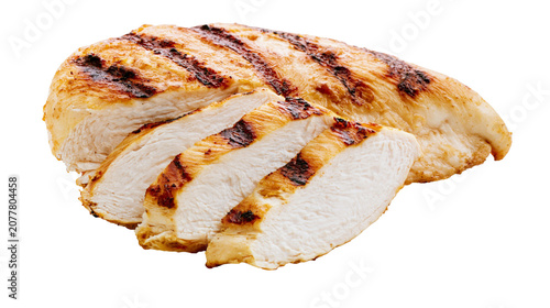 Photos Grilled chicken breast sliced with grill marks