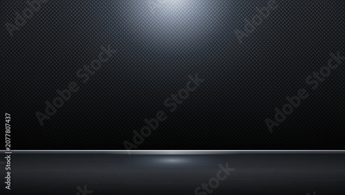 Modern Dark Metallic Studio Background Featuring Diamond Plate Texture For Sleek Product Showcase