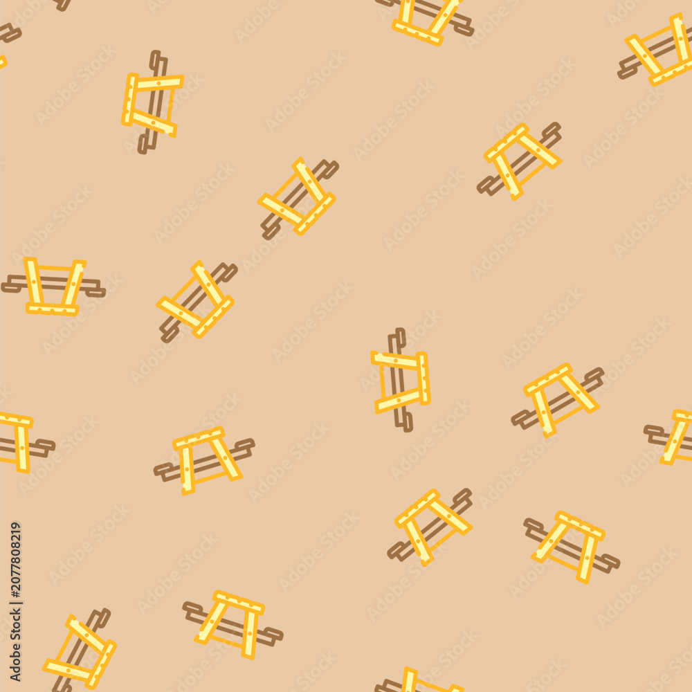 Fototapeta premium picnic table outdoor furniture vector seamless pattern picnic table outdoor furniture sign illustration