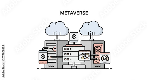 Metaverse server infrastructure with cloud and mobile connectivity