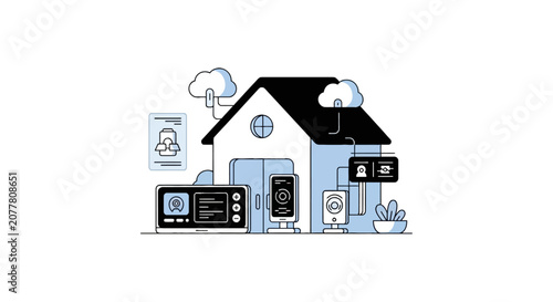 Smart home technology system with cloud connectivity and remote control