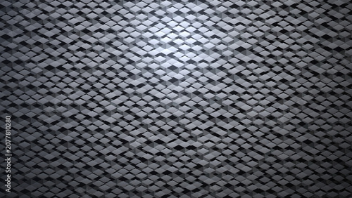 Photos Futuristic digital background featuring repetitive metallic cubes representing s