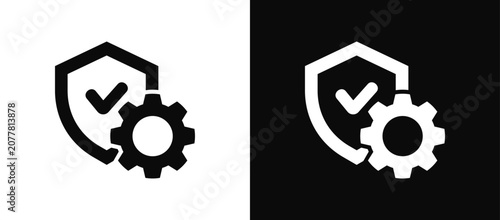 Tableau sur toile Reliability icon set black and white