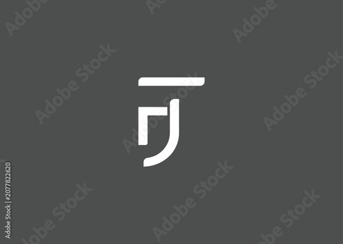 FJ creative modern lettermark logo for modern branding and corporate identity design