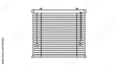 Horizontal Window Blinds Vector Illustration