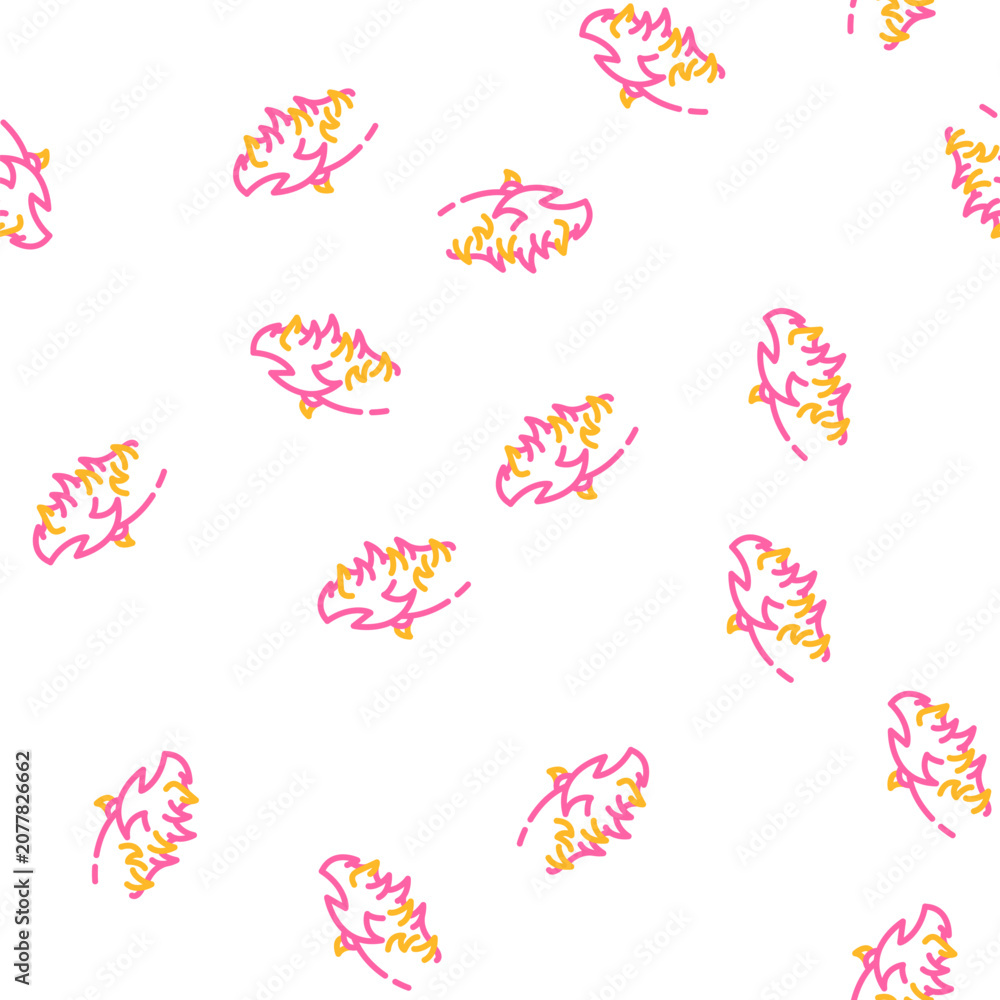 Obraz premium fire wing vector seamless pattern fire wing sign illustration