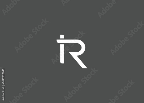 IR creative modern lettermark logo for modern branding and corporate identity design