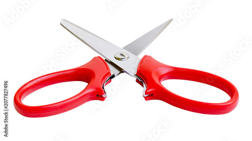Slika na platnu Red handled scissors with silver blades