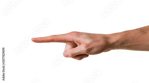Photos Human hand pointing left with index finger extended