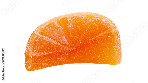 Orange slice jelly candy covered in sugar