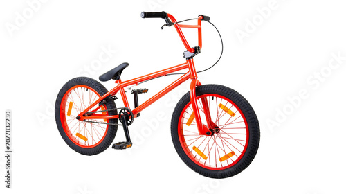 Orange BMX Bicycle with Black Seat and Wheels