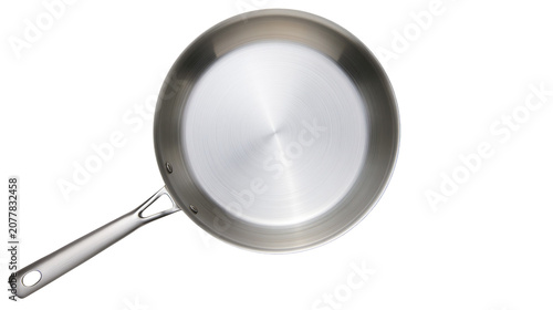 Obraz na plátně Stainless steel frying pan with long handle