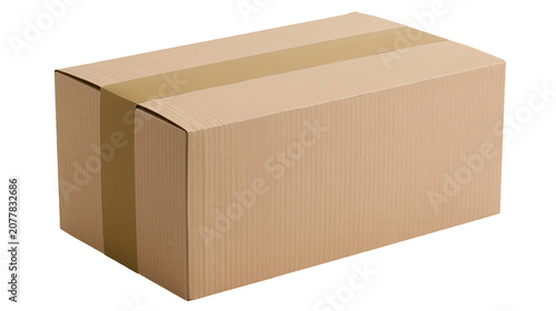 Cardboard box with tape