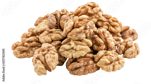 Canvastavla Pile of fresh, shelled walnuts with wrinkled texture