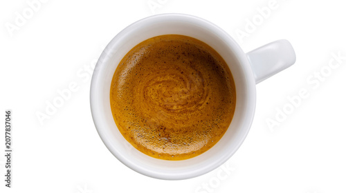 Εκτύπωση καμβά Espresso coffee in white cup with crema