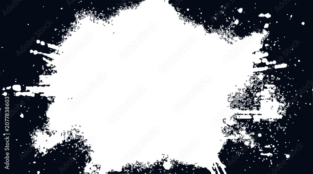 Fototapeta premium White Paint Splatter on Dark Background