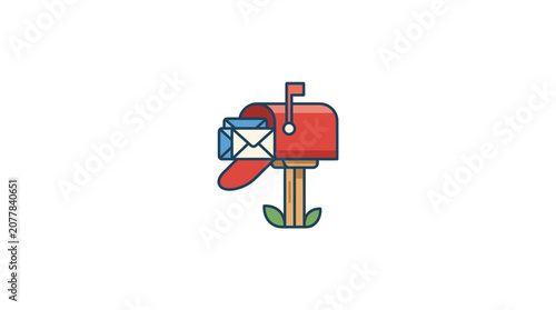 Fotografie Retro Mailbox with Letters