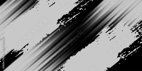 Vector illustration. Background for text. Set of isolated grunge trail banners. Black paint. Brush ink strokes. dot. eps10.