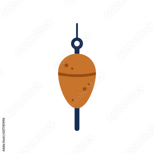 Obraz na plátně Brown fishing float on line.