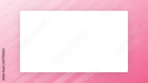 Minimalist pink abstract background featuring white rectangular frame for presentation template and digital marketing display