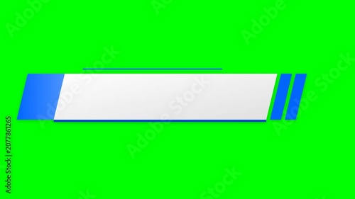 Professional Blue and White Lower Third Graphic Template for Broadcast Video Production on Green Screen