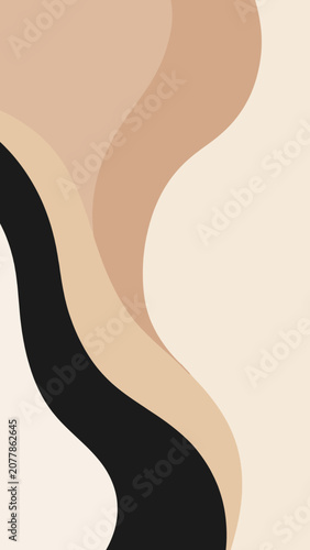 Abstract background with modern organic flowing wave patterns in sophisticated neutral and earthy tones, creating a serene and elegant minimalist design