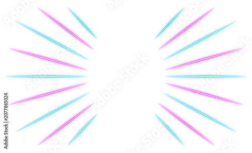 Neon light frame with glowing futuristic lines